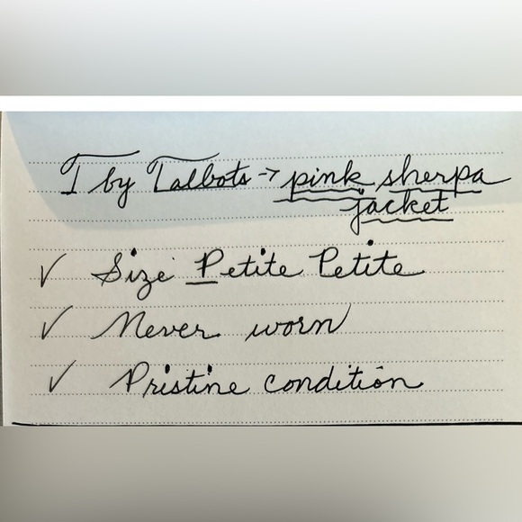 T BY TALBOTS FAUX SHERPA PINK JACKET - Picture 6 of 6